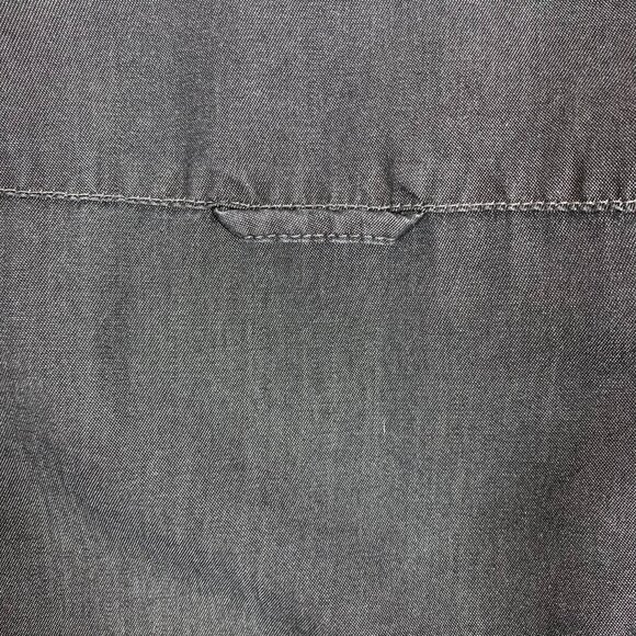 long sleeve shirt dress dark grey button down tunic sz SMby STANDARD GRACE - Picture 6 of 16